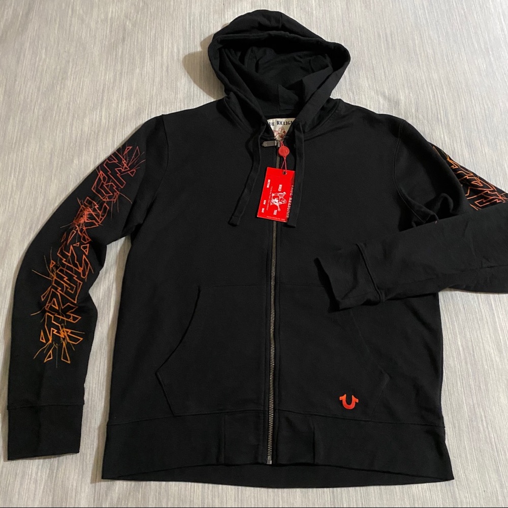 True Religion BrokenTrue Graphic Zip UP Sweatshirt - Picture 6 of 16